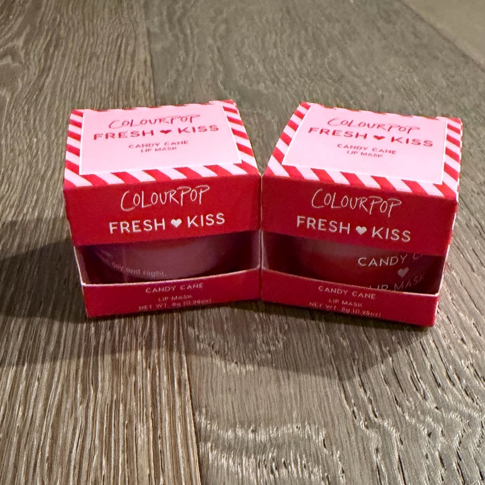 Set of 2 Colourpop Fresh Kiss, Candy Cane Lip Mask.NWT